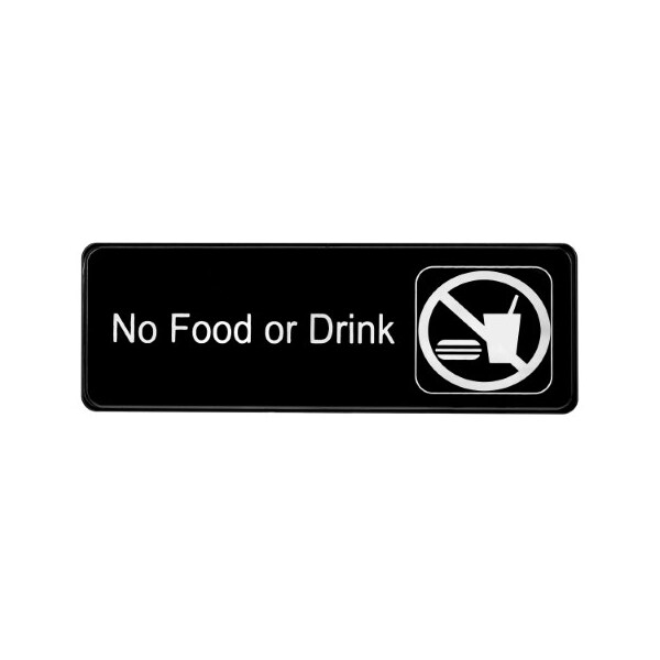 Alpine Industries No Food or Drink Sign, 3x9, PK15 ALPSGN-22-15pk - main